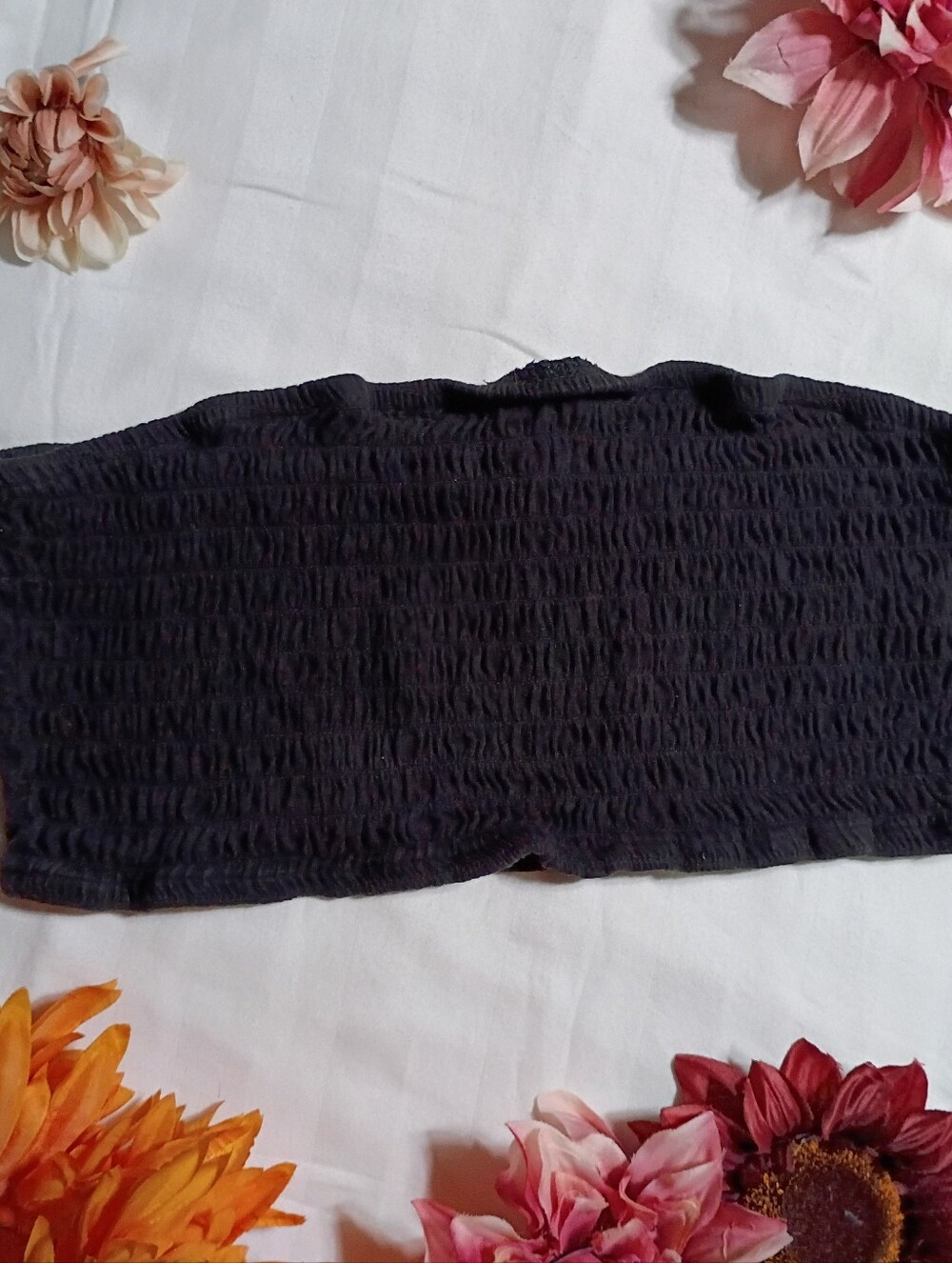 No Boundaries Black Smocked Tube Top